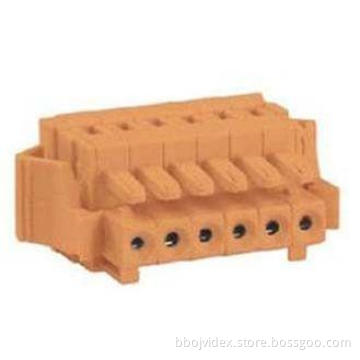 6P 7mm Pitch 24 - 14 AWG Male MCS Connector With Spring-cag